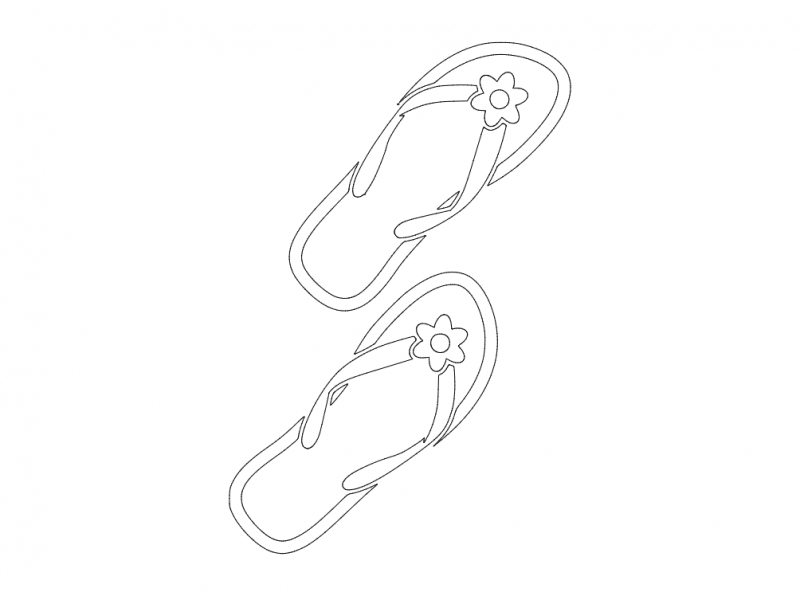 طرح دمپایی لاانگشتی مناسب برای استفاده در دستگاه های cnc چوب و cnc لیزر - flip flops dxf file
