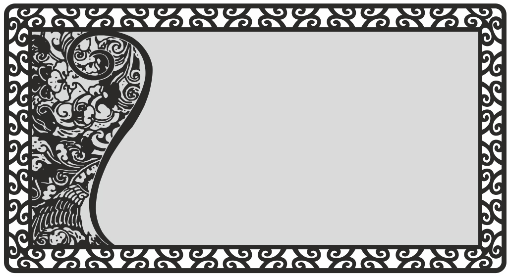 طرح آینه ویترای روی شیشه مناسب برای استفاده در دستگاه های cnc چوب و cnc لیزر - stained glass mirror pattern cdr file