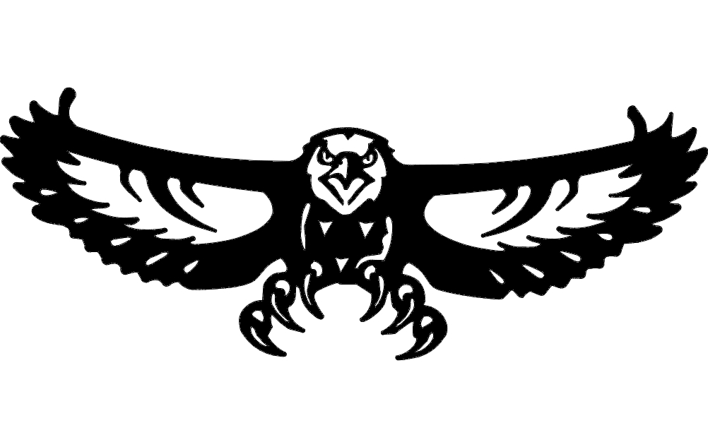 طرح سورینگ عقاب آمریکایی مناسب برای استفاده در دستگاه های cnc چوب و cnc لیزر - american eagle soring dxf file