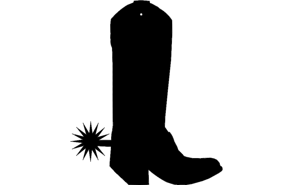 طرح بوت افسون مناسب برای استفاده در دستگاه های cnc چوب و cnc لیزر - boot charm dxf file