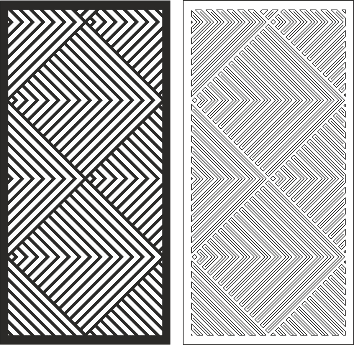 طرح با طرح وکتور خطی مناسب برای استفاده در دستگاه های cnc چوب و cnc لیزر - linear pattern vector art cdr file