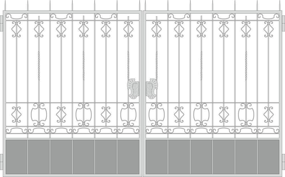 طرح وکتور دروازه های فرفورژه مناسب برای استفاده در دستگاه های cnc چوب و cnc لیزر - forged gates design vector cdr file