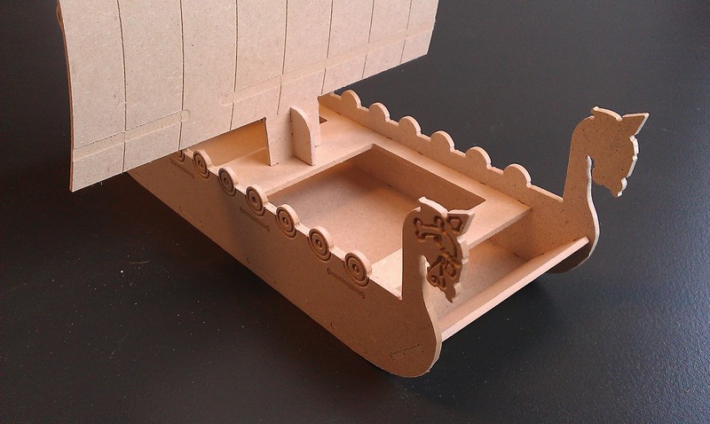طرح قایق وایکینگ‌ها مناسب برای استفاده در دستگاه های cnc چوب و cnc لیزر - viking boat dxf file
