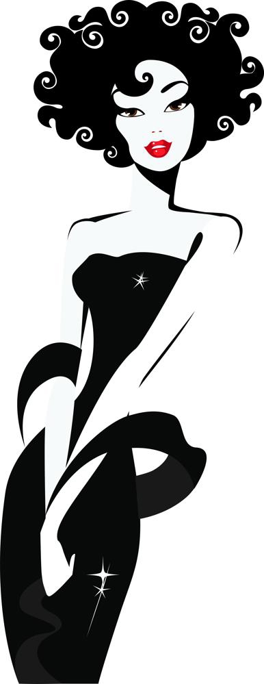 طرح فایل وکتوری سیلوئت (عکس) زن با قیافه ای عجیب و غریب (فایل کورل) مناسب برای استفاده در دستگاه های cnc چوب و cnc لیزر - lady looking silhouette vector cdr file