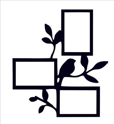 طرح قاب عکس با طرح پرندگان به صورت مناسب برای استفاده در دستگاه های cnc چوب و cnc لیزر - photo frames with birds cdr file