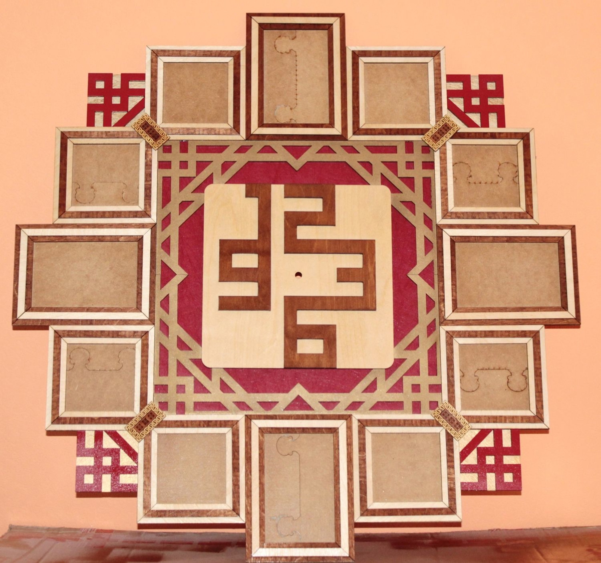 طرح ساعت قاب عکسی مناسب برای استفاده در دستگاه های cnc چوب و cnc لیزر - picture frame clock cdr file