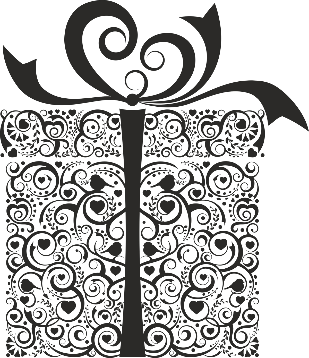 طرح جعبه کادو تزیینی مناسب برای استفاده در دستگاه های cnc چوب و cnc لیزر - ornament gift box cdr file
