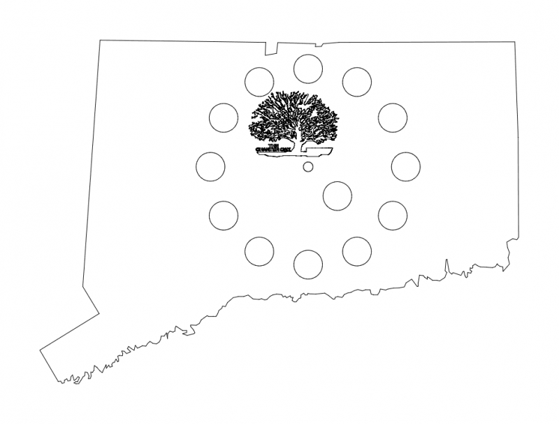 طرح نقشه چارتر اوک W مناسب برای استفاده در دستگاه های cnc چوب و cnc لیزر - charter oak w map dxf file