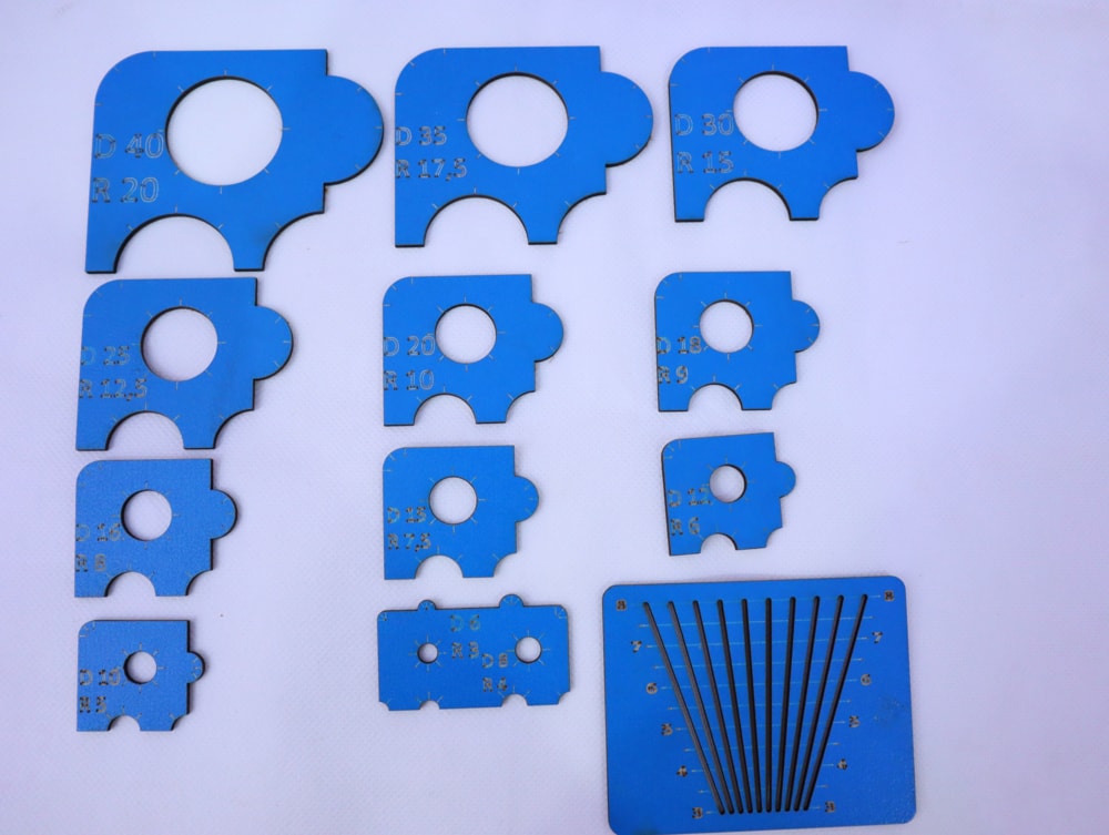 طرح قالب‌ها و شابلون‌های دایره مناسب برای استفاده در دستگاه های cnc چوب و cnc لیزر - laser cut circle templates and stencils dxf file
