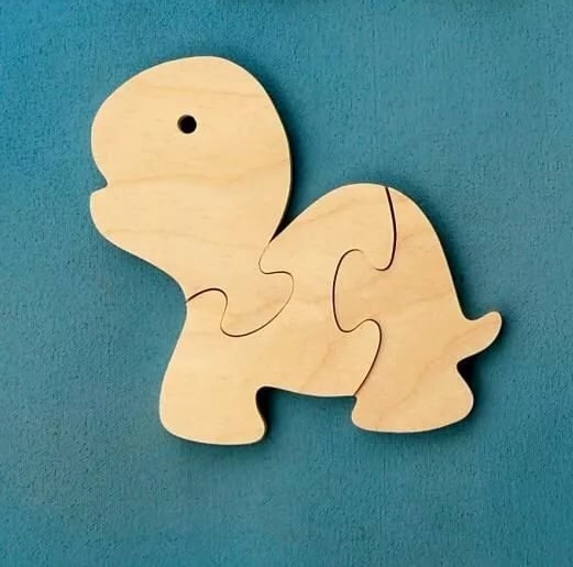 طرح فایل dwg نقشه های پازل لاک پشت چوبی مناسب برای استفاده در دستگاه های cnc چوب و cnc لیزر - wooden tortoise jigsaw puzzle laser cut cnc plans dwg file