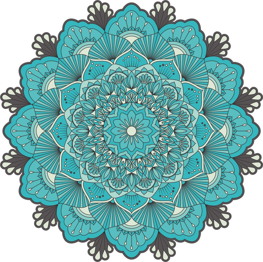 طرح ماندالا (چرخ هستی)ی سبز رترو مناسب برای استفاده در دستگاه های cnc چوب و cnc لیزر - retro green mandala eps file