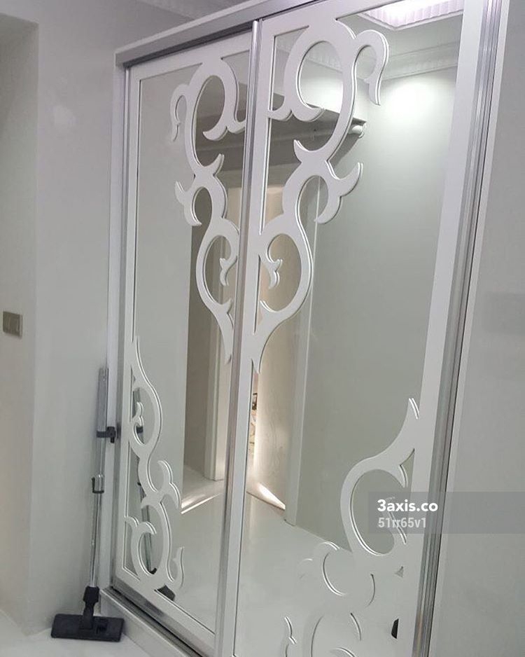 طرح درب کمد دیواری مناسب برای استفاده در دستگاه های cnc چوب و cnc لیزر - laser cut closet door design dxf file