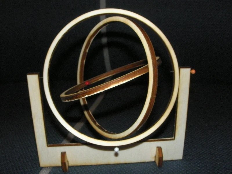 طرح ژیروسکوپ مناسب برای استفاده در دستگاه های cnc چوب و cnc لیزر - laser cut gyroscope dxf file