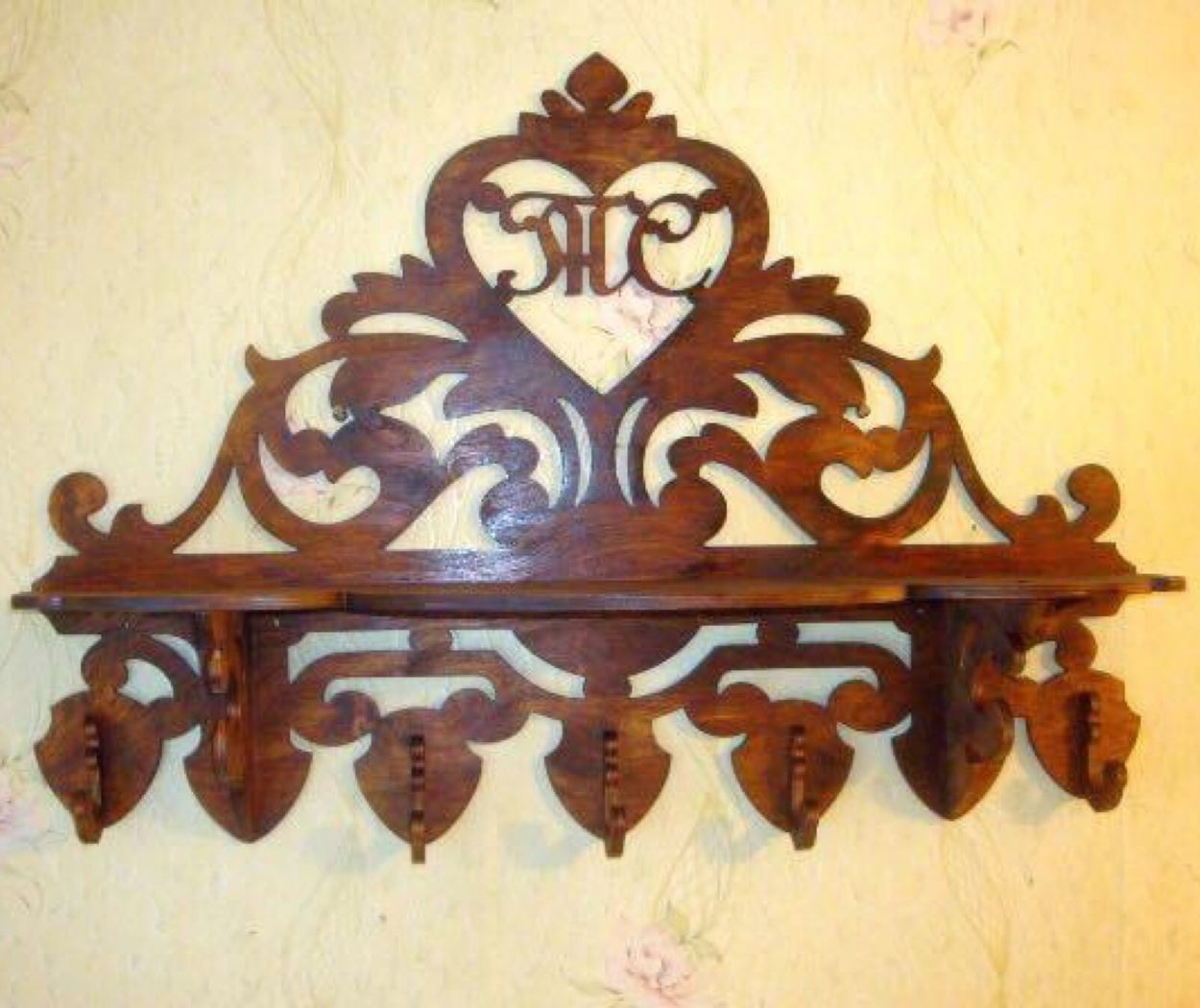 طرح قفسه دیواری چوبی قدیمی مناسب برای استفاده در دستگاه های cnc چوب و cnc لیزر - laser cut wooden vintage wall shelf cdr file