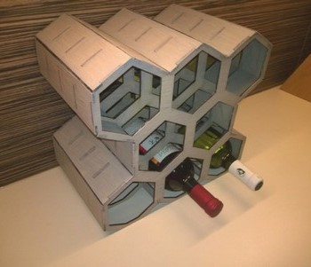 طرح قفسه نوشابه چوبی مناسب برای استفاده در دستگاه های cnc چوب و cnc لیزر - laser cut wooden wine rack cdr file