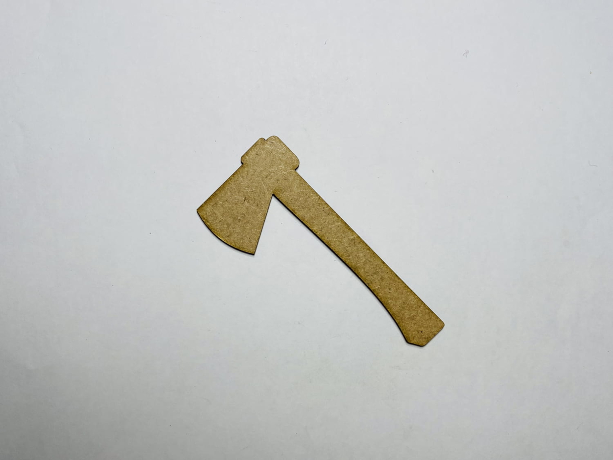 طرح خام طرح تبر چوبی مناسب برای استفاده در دستگاه های cnc چوب و cnc لیزر - laser cut axe wood cutout shape blank cdr file