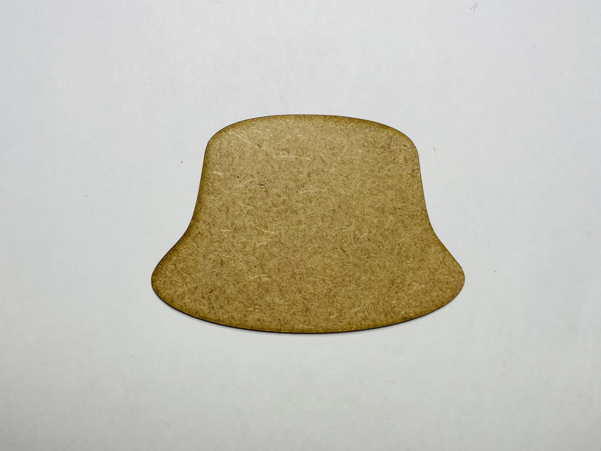 طرح کلاه سطلی چوبی طرح کاردستی چوبی خام و ناتمام مناسب برای استفاده در دستگاه های cnc چوب و cnc لیزر - laser cut bucket hat wood cutout unfinished wood craft blank cdr file