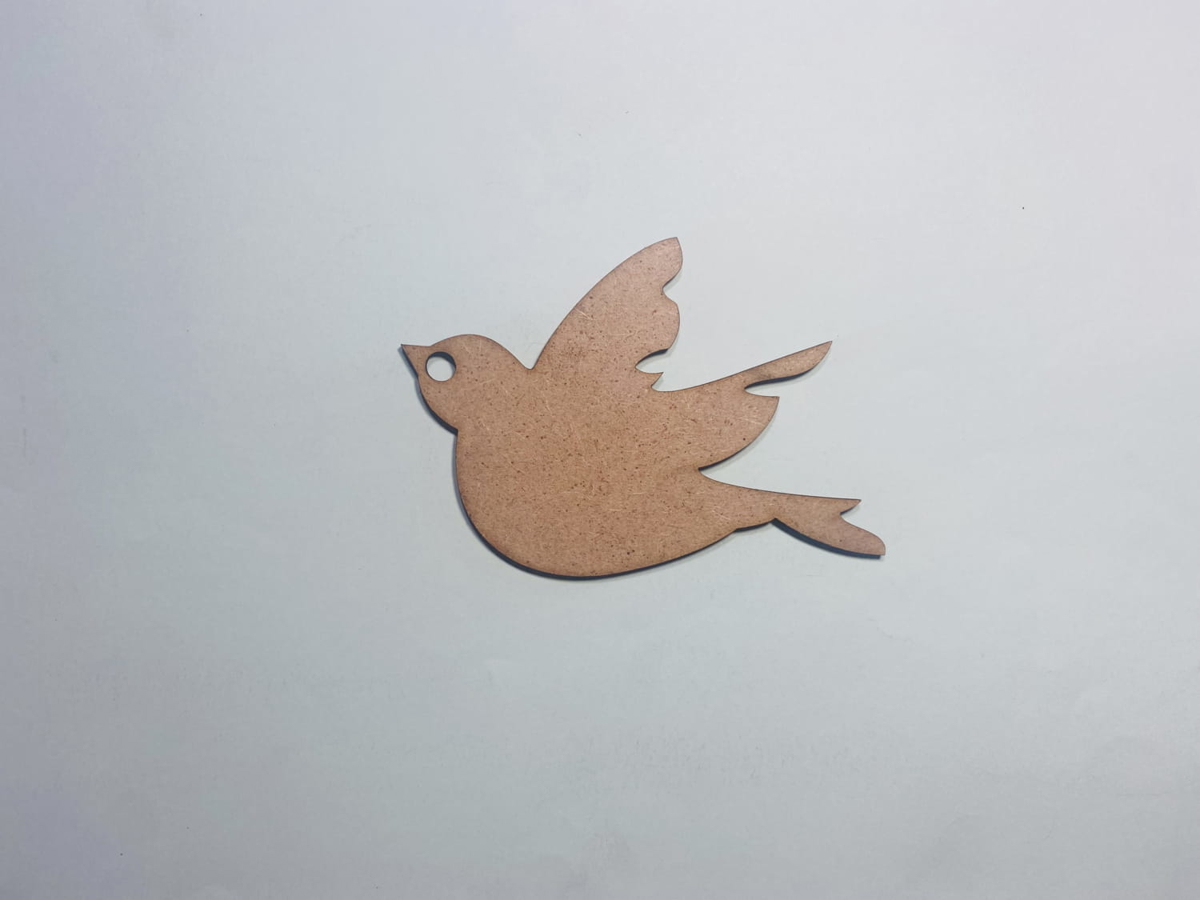 طرح پرنده برای کاردستی چوبی ناتمام مناسب برای استفاده در دستگاه های cnc چوب و cnc لیزر - laser cut bird shape unfinished wood craft cutout cdr file