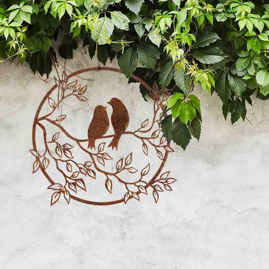 طرح پرندگان روی شاخه مناسب برای استفاده در دستگاه های cnc چوب و cnc لیزر - laser cut birds on a branch decor cdr file