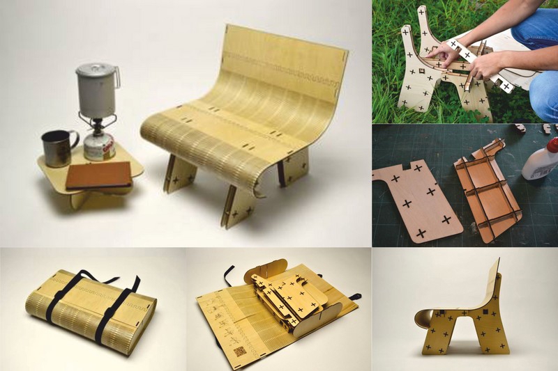 طرح صندلی کوچک مناسب برای استفاده در دستگاه های cnc چوب و cnc لیزر - mini chair laser cut cdr file