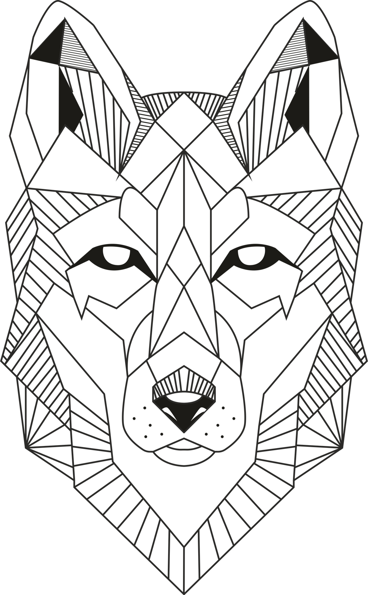 طرح خطی گرگ مناسب برای استفاده در دستگاه های cnc چوب و cnc لیزر - wolf lineart cdr file