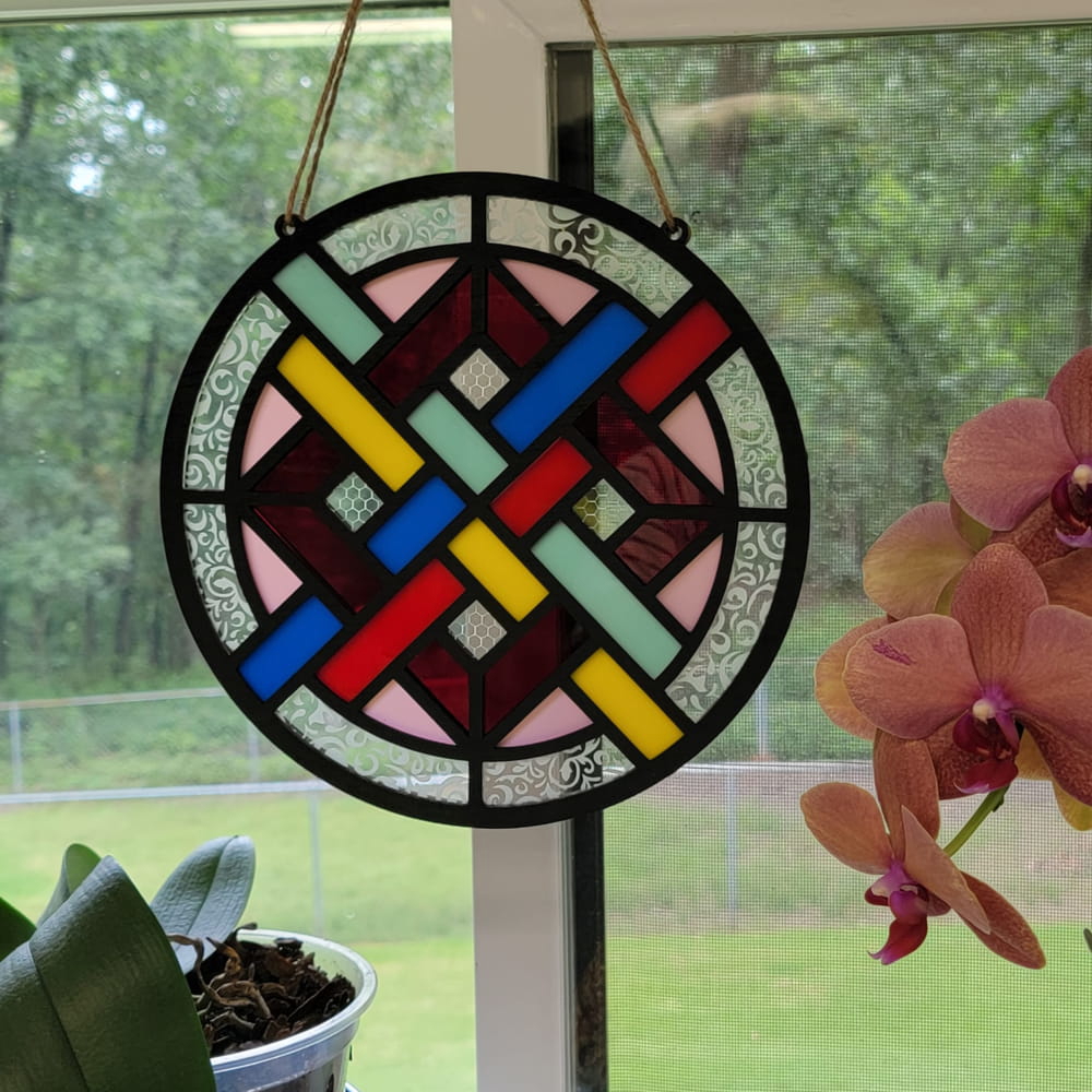طرح آفتابگیر مناسب برای استفاده در دستگاه های cnc چوب و cnc لیزر - laser cut suncatcher svg file