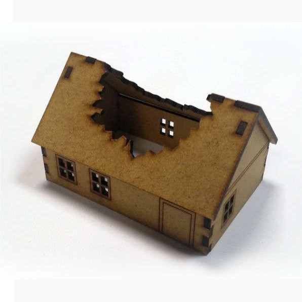 طرح زمین، ساختمان شهر، خرابه‌ها مناسب برای استفاده در دستگاه های cnc چوب و cnc لیزر - laser cut terrain town building ruins cdr file
