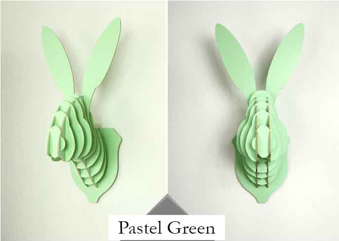 طرح سر خرگوش برای دیوار مناسب برای استفاده در دستگاه های cnc چوب و cnc لیزر - laser cut rabbit head wall decor dxf file