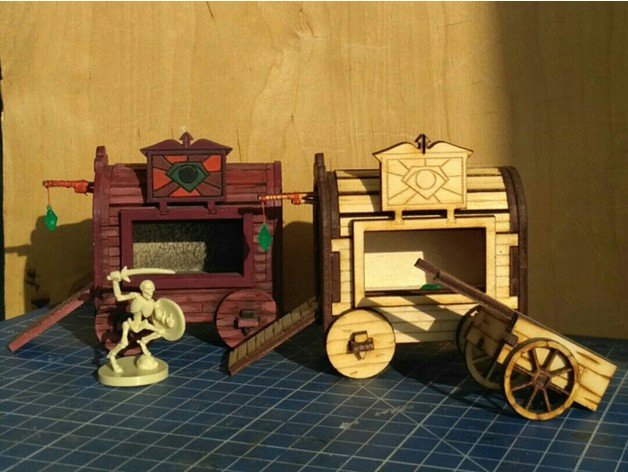 طرح واگن کولی مناسب برای استفاده در دستگاه های cnc چوب و cnc لیزر - laser cut gypsy wagon template cdr file
