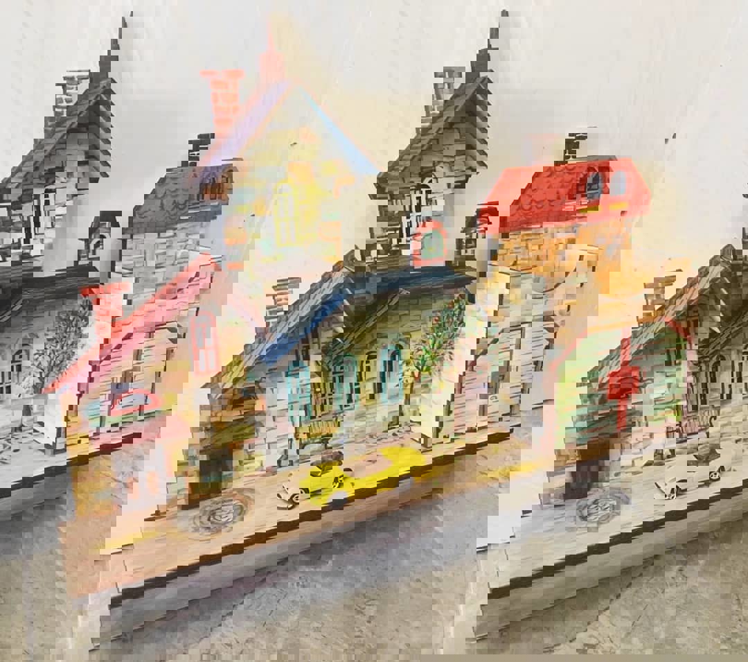 طرح قفسه به شکل خانه مناسب برای استفاده در دستگاه های cnc چوب و cnc لیزر - laser cut house shape shelf cdr file