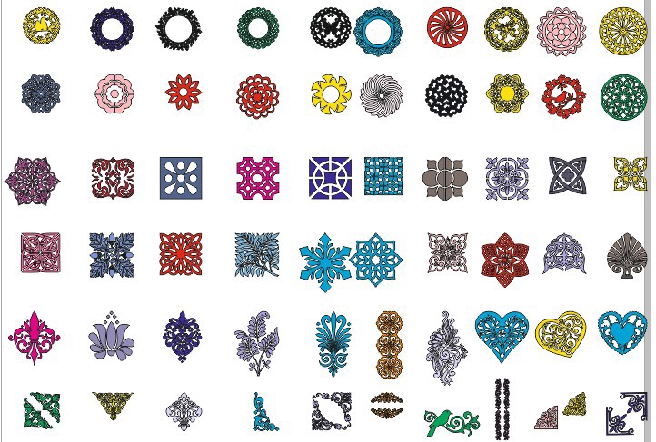 طرح های تزئینی مناسب برای استفاده در دستگاه های cnc چوب و cnc لیزر - laser cut decorative designs cdr file
