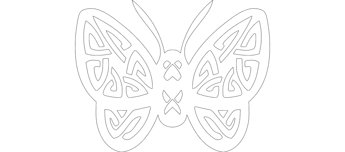 طرح پروانه مناسب برای استفاده در دستگاه های cnc چوب و cnc لیزر - butterfly dxf file