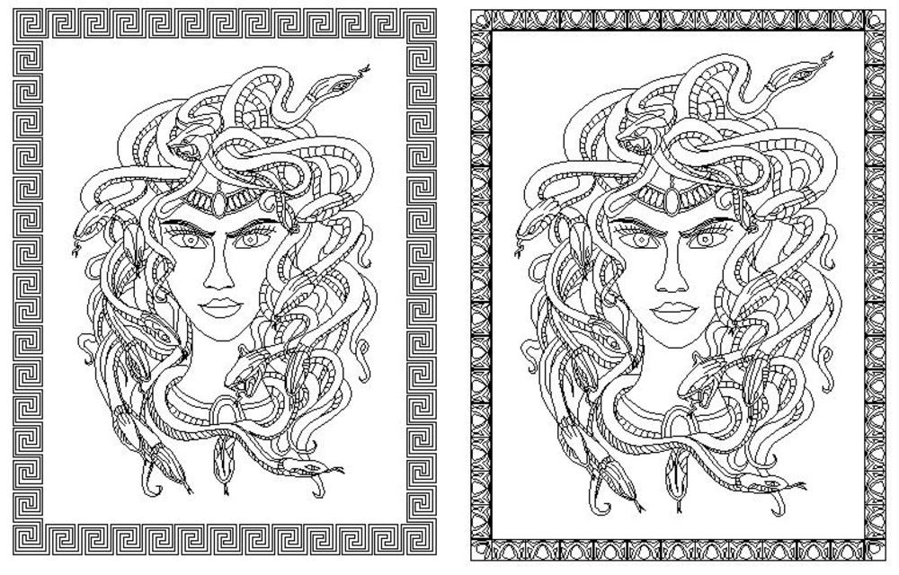 طرح مدوسا مناسب برای استفاده در دستگاه های cnc چوب و cnc لیزر - medusa dxf file