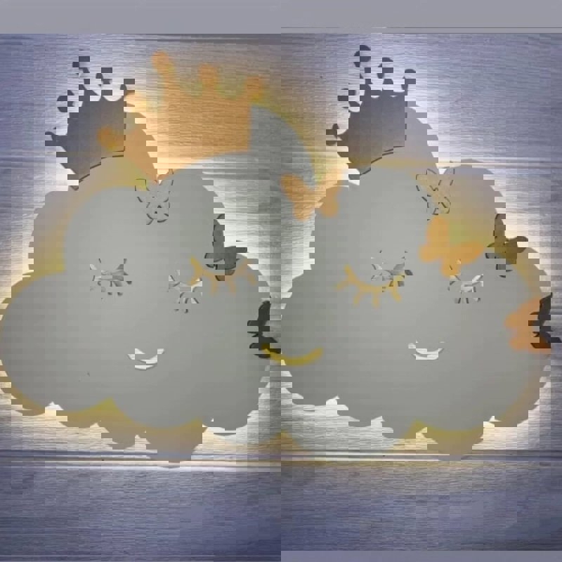 طرح چراغ دیواری دکوراتیو ابری برای چراغ دیواری اتاق کودک مناسب برای استفاده در دستگاه های cnc چوب و cnc لیزر - laser cut cloud wall decor wall light for nursery children room wall lamp