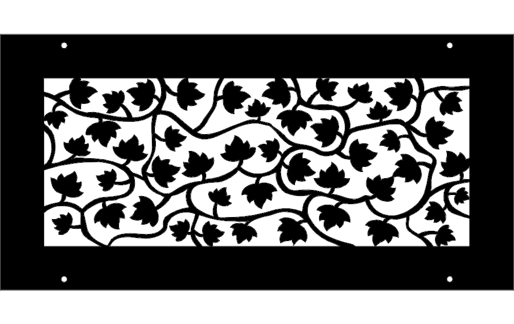 طرح درخت انگور مناسب برای استفاده در دستگاه های cnc چوب و cnc لیزر - vine pattern dxf file