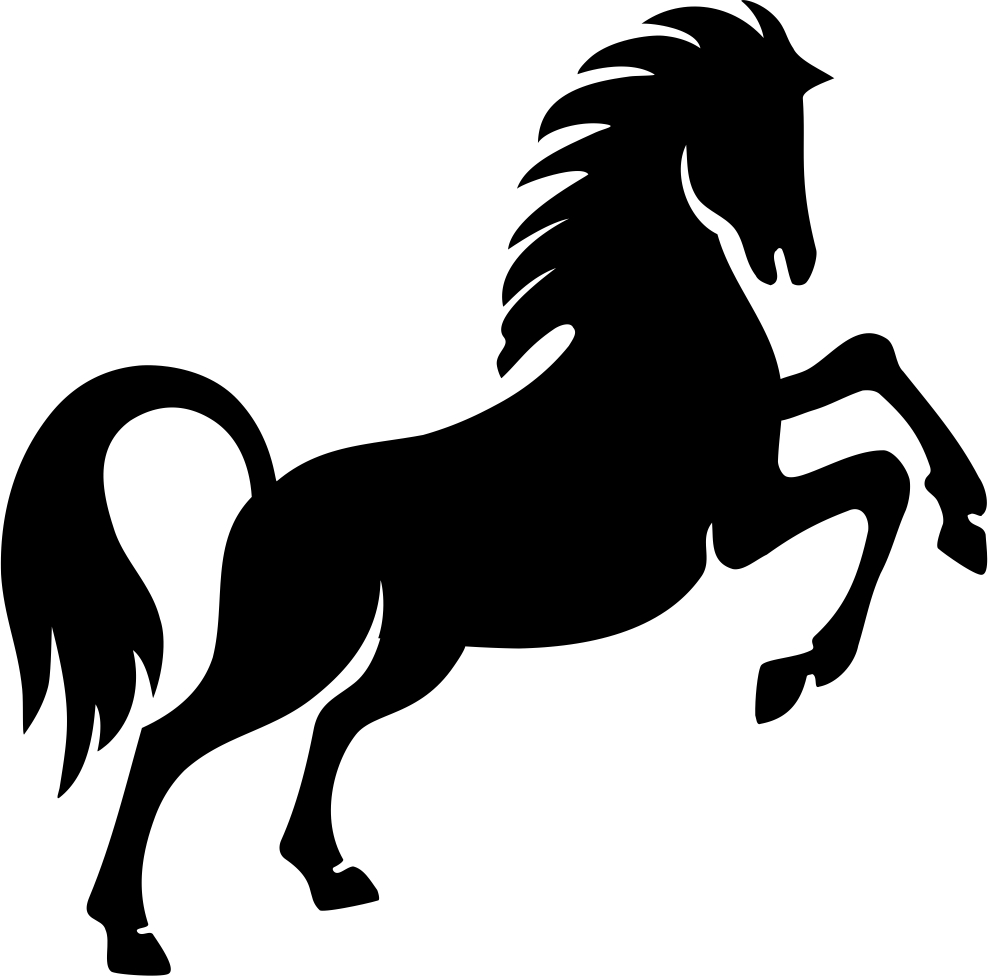 طرح استنسیل اسب رقصان مناسب برای استفاده در دستگاه های cnc چوب و cnc لیزر - prancing horse stencil vector cdr file