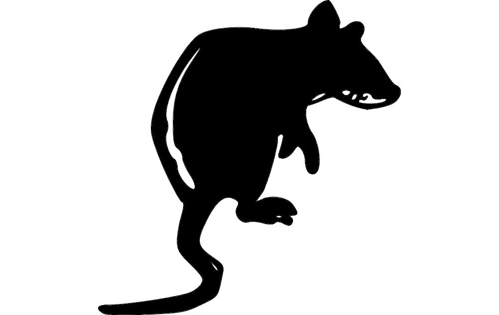 طرح موش مناسب برای استفاده در دستگاه های cnc چوب و cnc لیزر - rat dxf file