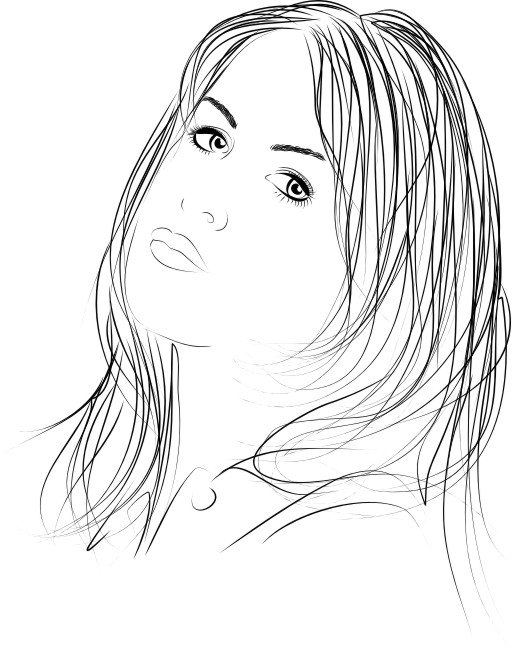 طرح فایل وکتور چهره زن مناسب برای استفاده در دستگاه های cnc چوب و cnc لیزر - women face vector cdr file