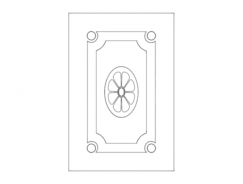 طرح درب گلدار مناسب برای استفاده در دستگاه های cnc چوب و cnc لیزر - floral door design dxf file