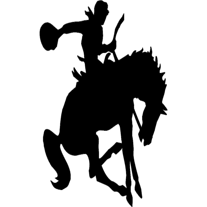 طرح سیلوئت مرد سوار بر اسب مناسب برای استفاده در دستگاه های cnc چوب و cnc لیزر - man on horse silhouette dxf file