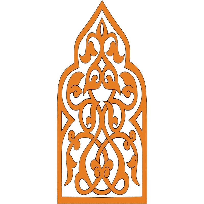 طرح تزئینات ترکی مناسب برای استفاده در دستگاه های cnc چوب و cnc لیزر - turkish ornament dxf file