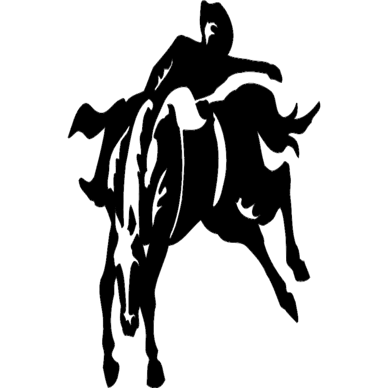 طرح گاوچران بازاری مناسب برای استفاده در دستگاه های cnc چوب و cnc لیزر - rodeo cowboy dxf file