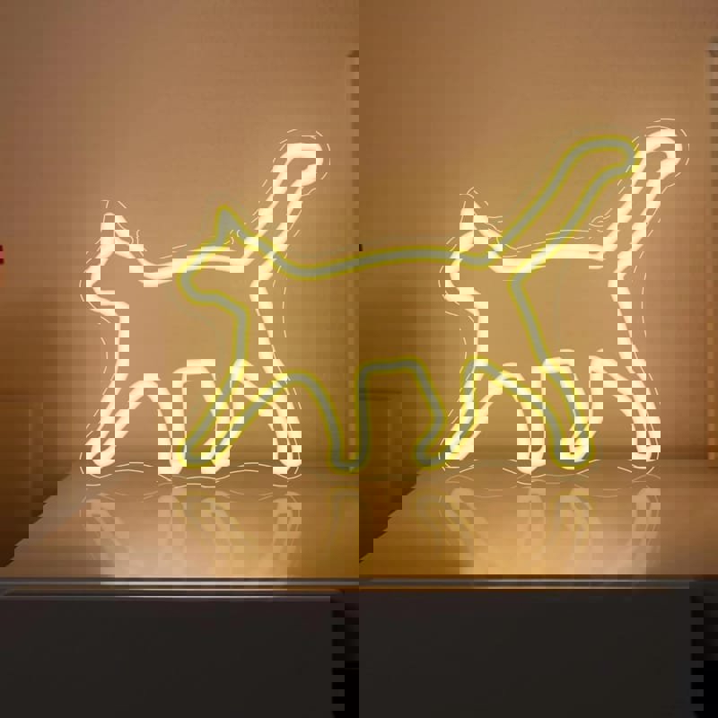 طرح تابلو نئون گربه ، دکور دیواری لامپ گربه مناسب برای استفاده در دستگاه های cnc چوب و cnc لیزر - laser cut cat neon sign cat lamp wall decor