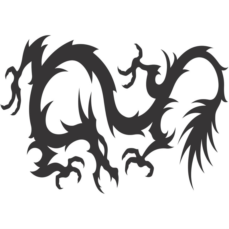 طرح وکتوری سیلوئت اژدها مناسب برای استفاده در دستگاه های cnc چوب و cnc لیزر - dragon vector silhouette cdr file