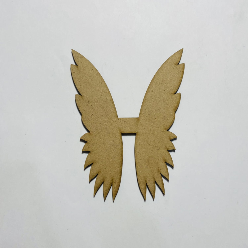 طرح بال فرشته طرح چوب خام مناسب برای استفاده در دستگاه های cnc چوب و cnc لیزر - laser cut angel wings wood blank cutout cdr file