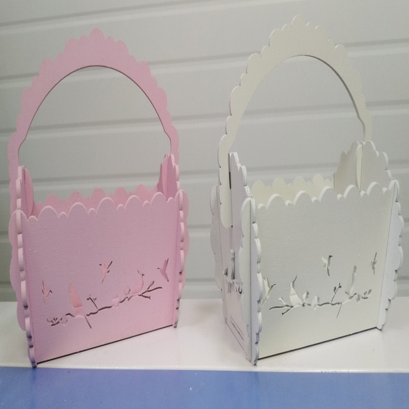طرح سبد گل مرغ مگس خوار مناسب برای استفاده در دستگاه های cnc چوب و cnc لیزر - laser cut hummingbird flower basket cdr file