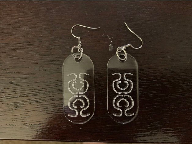 طرح گوشواره مناسب برای استفاده در دستگاه های cnc چوب و cnc لیزر - laser cut earrings svg file