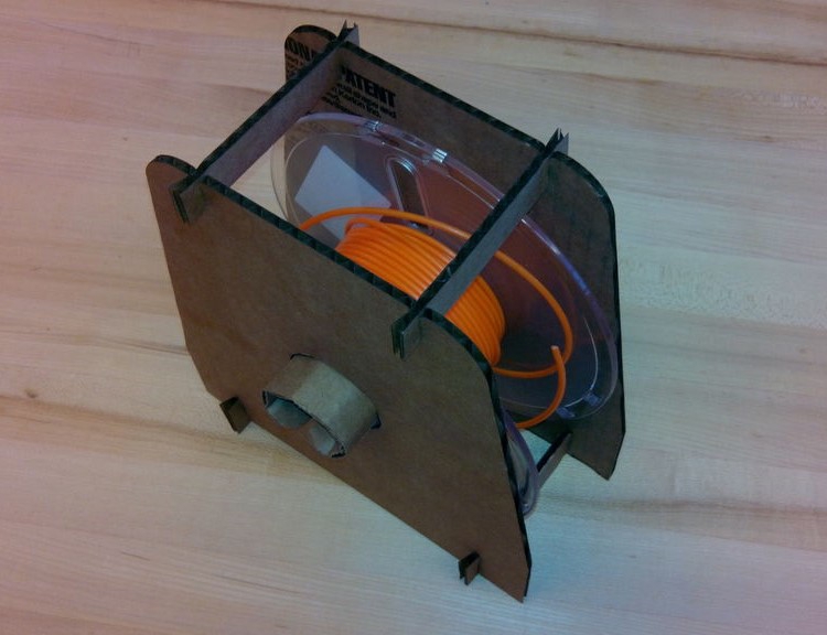 طرح نگهدارنده قرقره فیلامنت مقوایی مناسب برای استفاده در دستگاه های cnc چوب و cnc لیزر - laser cut cardboard filament spool holder svg file