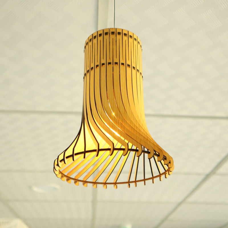 طرح چراغ آویز چوبی مناسب برای استفاده در دستگاه های cnc چوب و cnc لیزر - laser cut wooden hanging lamp pendant light cdr file