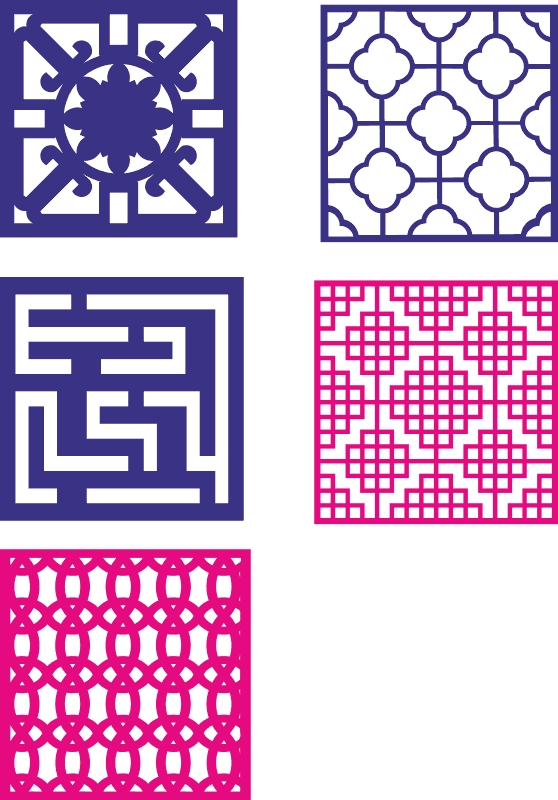 طرح الگوهای انتزاعی بی‌پایان مناسب برای استفاده در دستگاه های cnc چوب و cnc لیزر - endless abstract patterns cdr file